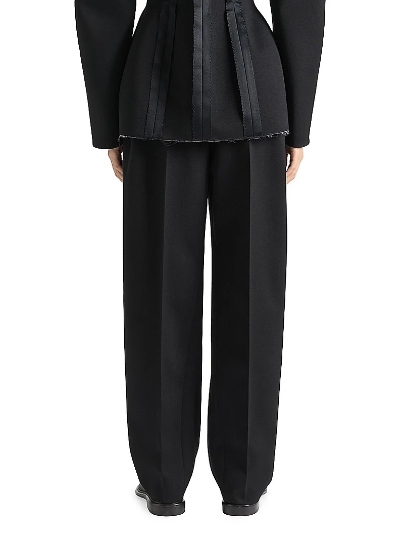 Tailored Pants Wool with Inside-Out Effect