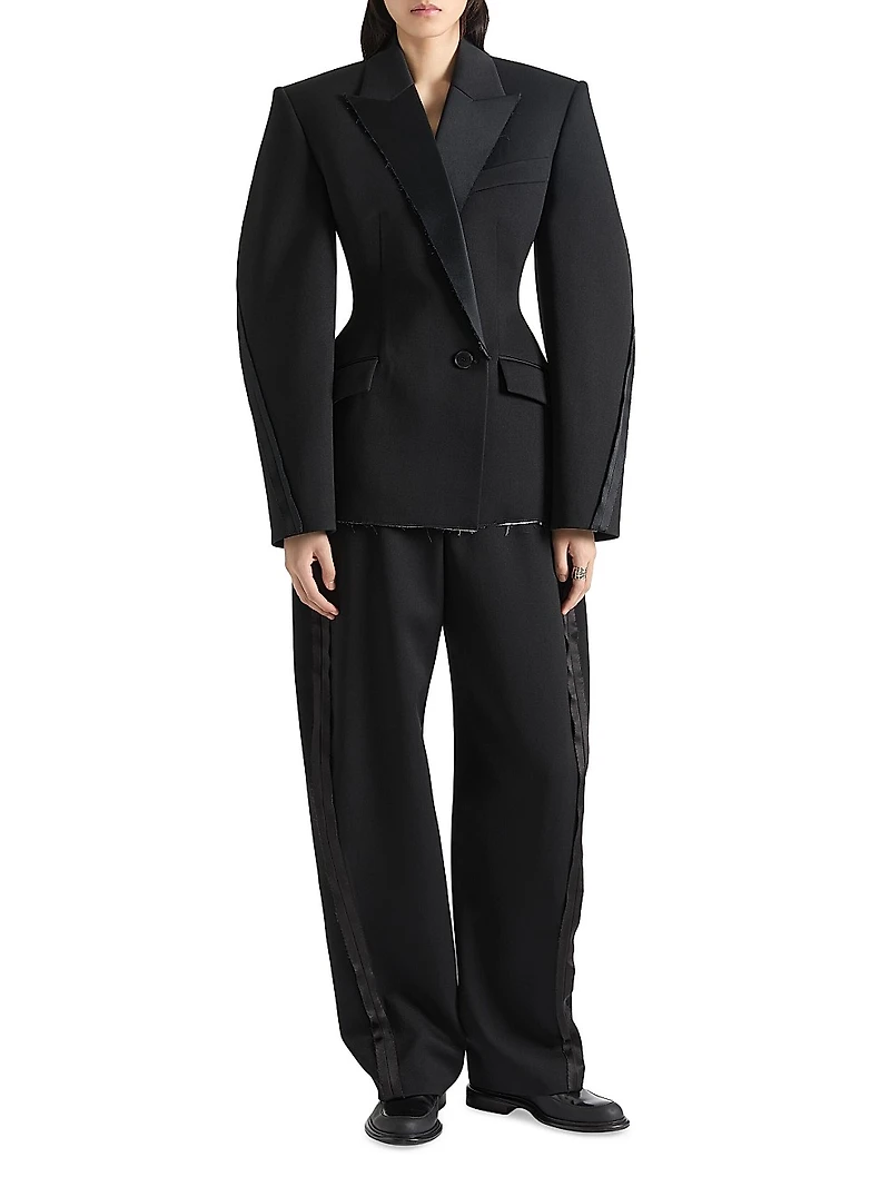 Tailored Pants Wool with Inside-Out Effect