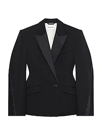 Jacket in Wool with Inside Out Effect