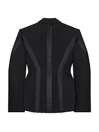 Jacket in Wool with Inside Out Effect