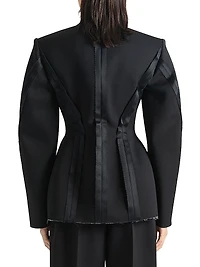 Jacket in Wool with Inside Out Effect