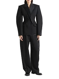 Jacket in Wool with Inside Out Effect