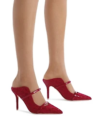 Maureen 85MM Lace Gloss Mules
