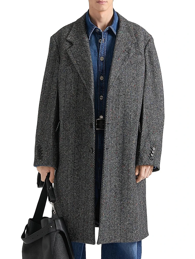 Coat Wool Herringbone