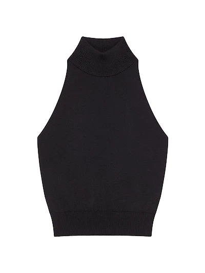 Knitted Top with Open Back