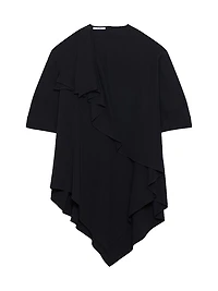 Asymmetric Dress Poplin with Bow