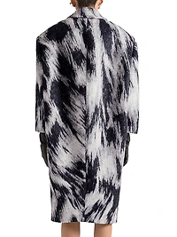 Coat Wool with Animal Print