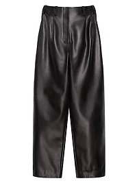 Two-Pleat Pants Leather