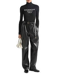 Two-Pleat Pants Leather