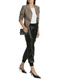 Giles Faux-Leather Cropped Pants