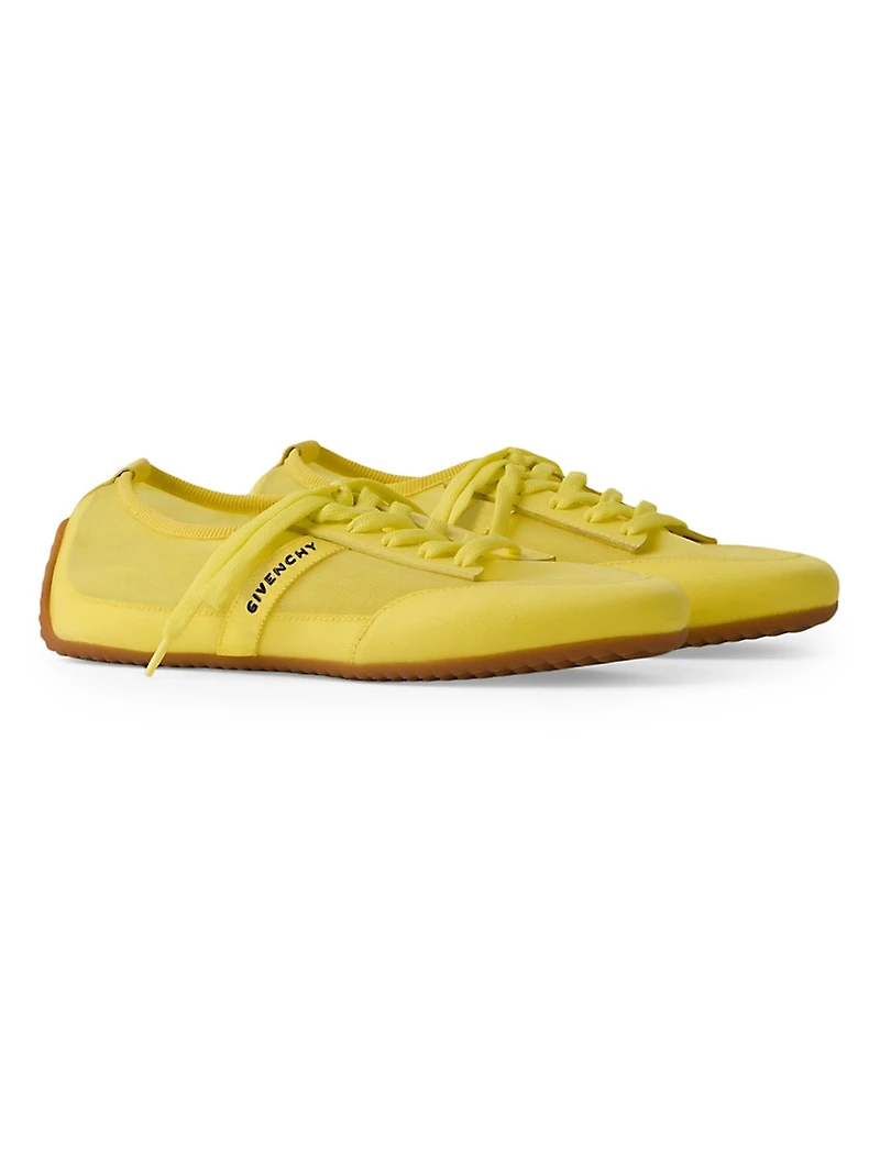 Slim Sneakers Transparent Mesh and Leather