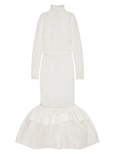 Dress Mesh with Ruffles at the Bottom