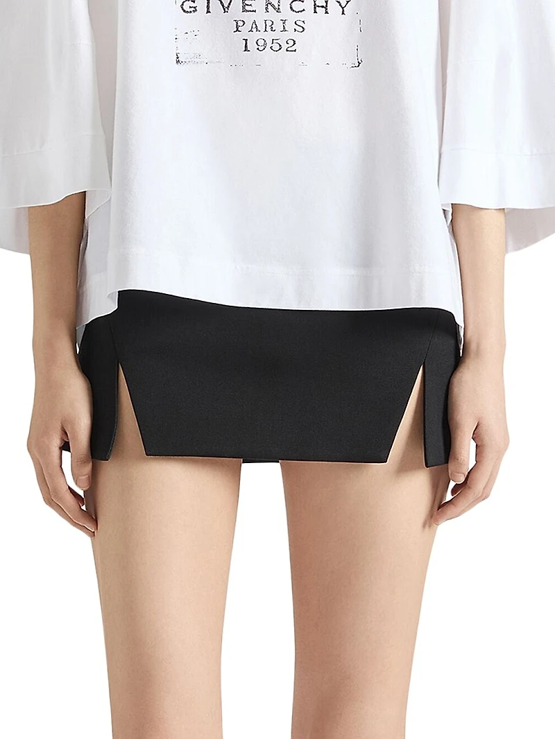 Mini Cut-Out Skirt Wool