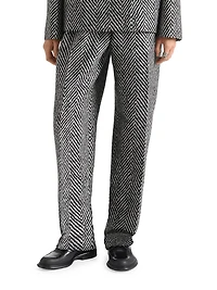 Two-Pleat Pants Wool Herringbone