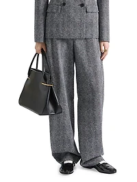 Tailored Pants Cotton Herringbone