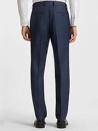 Slim-Fit Three-Piece Suit Checked Wool