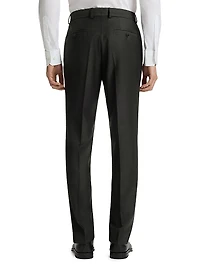 Slim-Fit Three-Piece Suit Patterned Wool