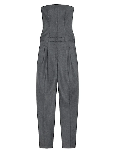 Strapless Jumpsuit Wool