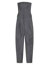 Strapless Jumpsuit Wool