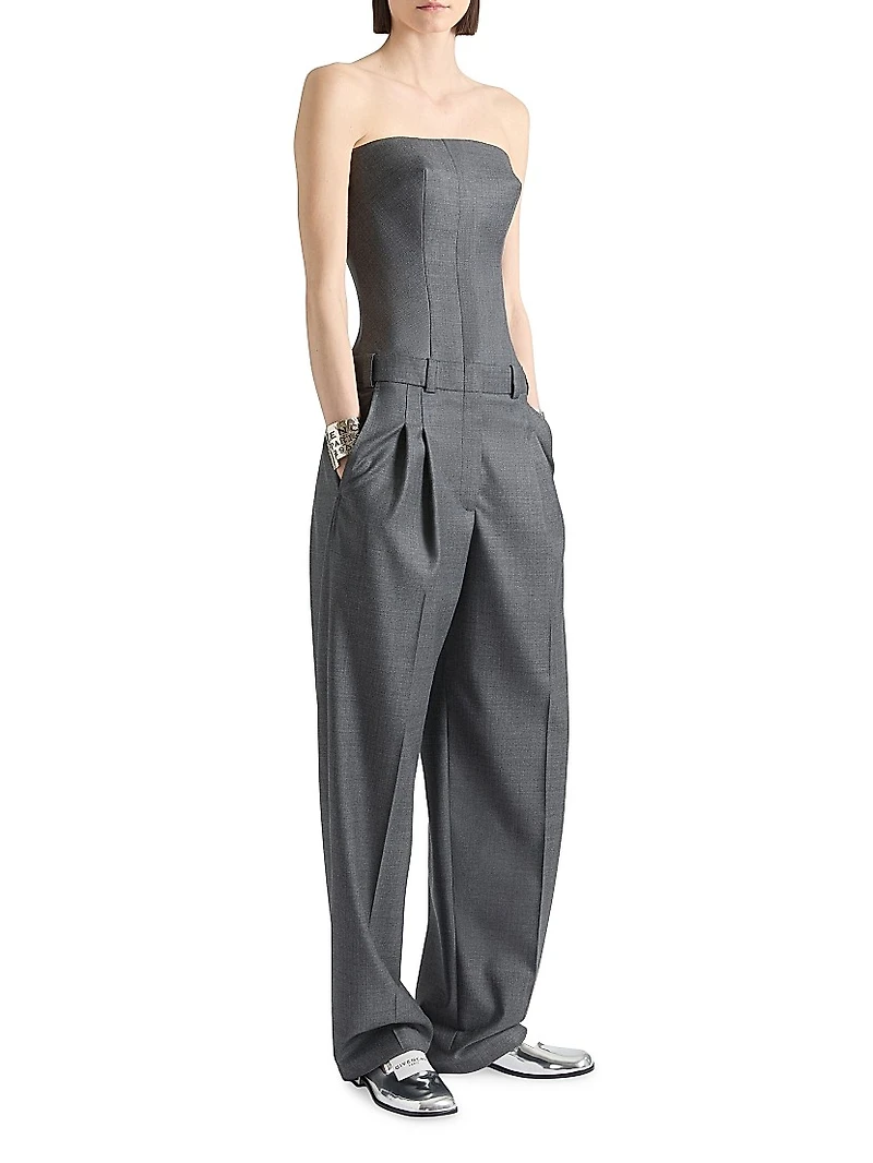 Strapless Jumpsuit Wool