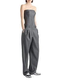 Strapless Jumpsuit Wool