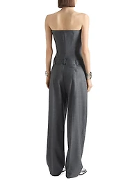 Strapless Jumpsuit Wool