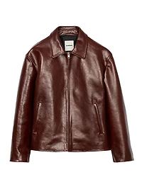 Zip-Up Leather Jacket
