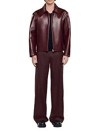 Zip-Up Leather Jacket