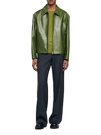 Zip-Up Leather Jacket