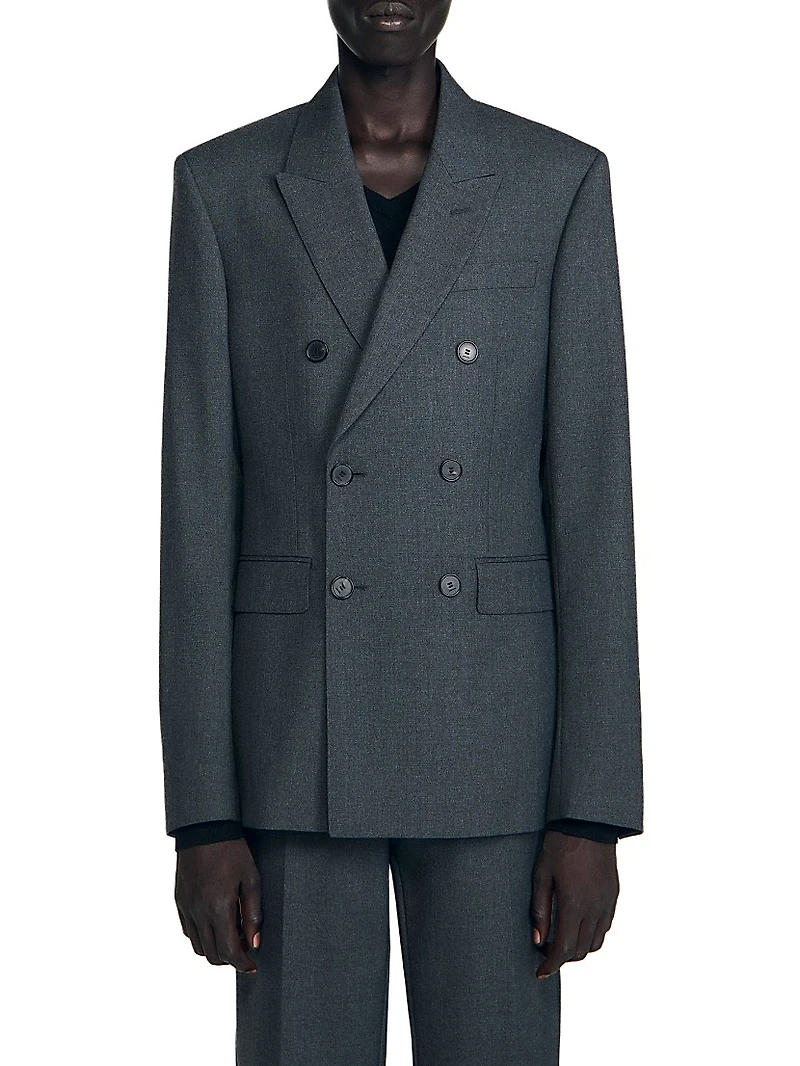 Double-Breasted Suit Jacket