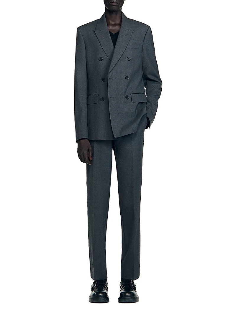 Double-Breasted Suit Jacket