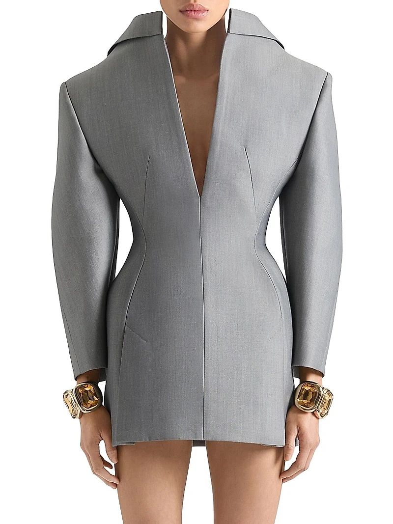 Back-to-front Tailored Dress in Wool