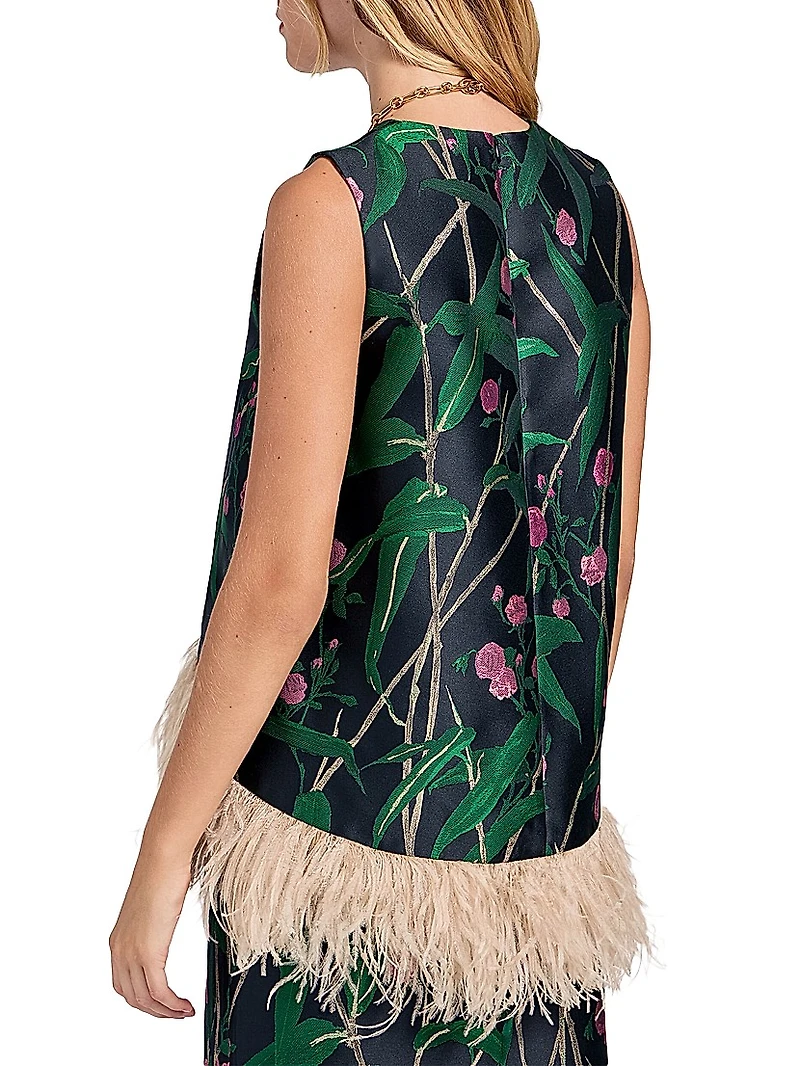 La Scala Top with Feathers