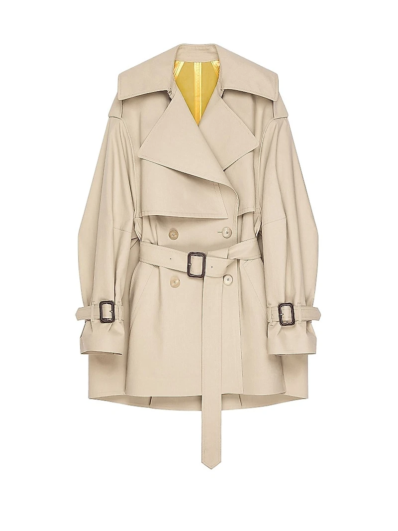Short Trench Coat Cotton