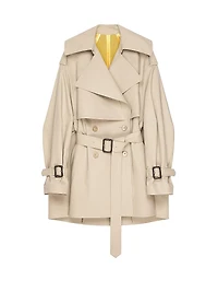 Short Trench Coat Cotton