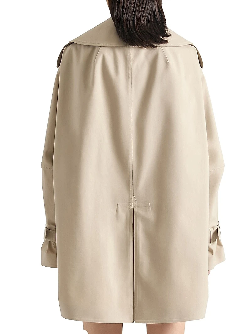 Short Trench Coat Cotton