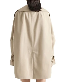 Short Trench Coat Cotton