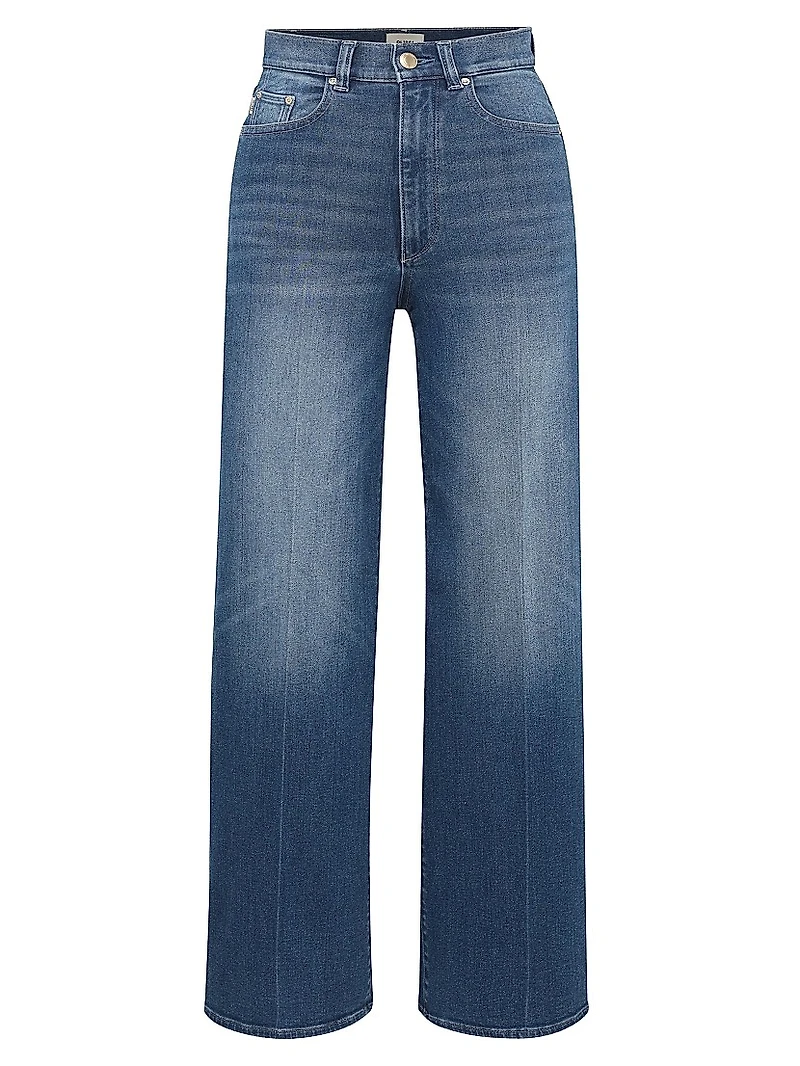 Hepburn Wide Leg High Rise Ankle Jeans
