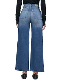 Hepburn Wide Leg High Rise Ankle Jeans