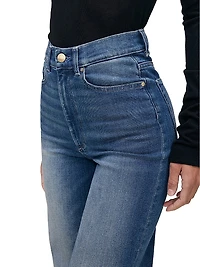 Hepburn Wide Leg High Rise Ankle Jeans