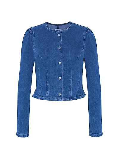Sculpted Denim Top