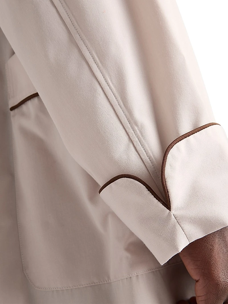 Cotton Blend Robe Coat