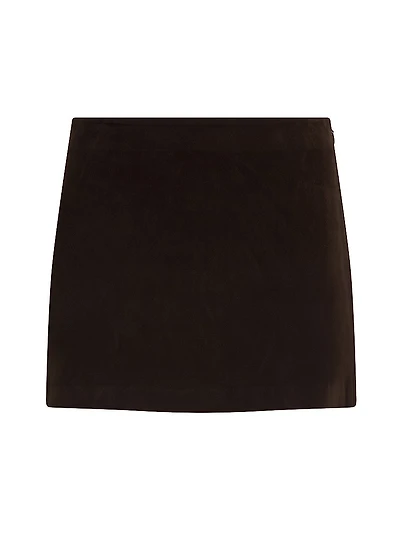 Vegan Suede Miniskirt
