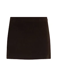 Vegan Suede Miniskirt