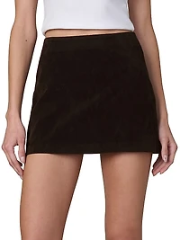 Vegan Suede Miniskirt