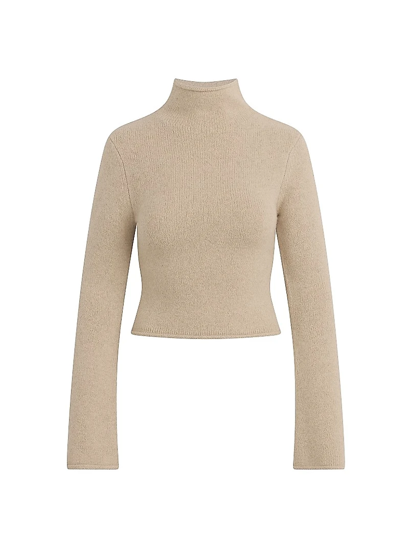 Jane Roll-Neck Bell-Sleeve Sweater