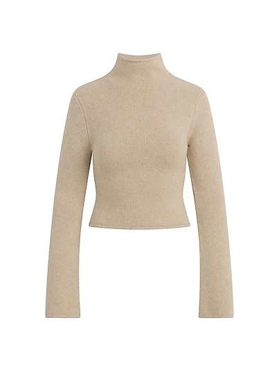 Jane Roll-Neck Bell-Sleeve Sweater