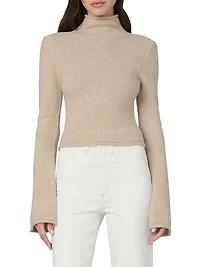 Jane Roll-Neck Bell-Sleeve Sweater