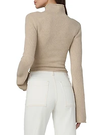 Jane Roll-Neck Bell-Sleeve Sweater