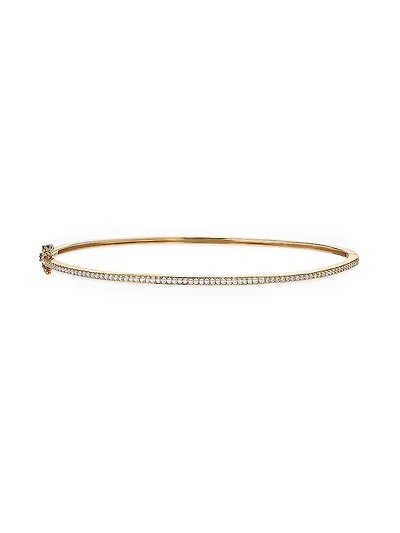 14K Yellow Gold & 0.40 TCW Diamond Bangle